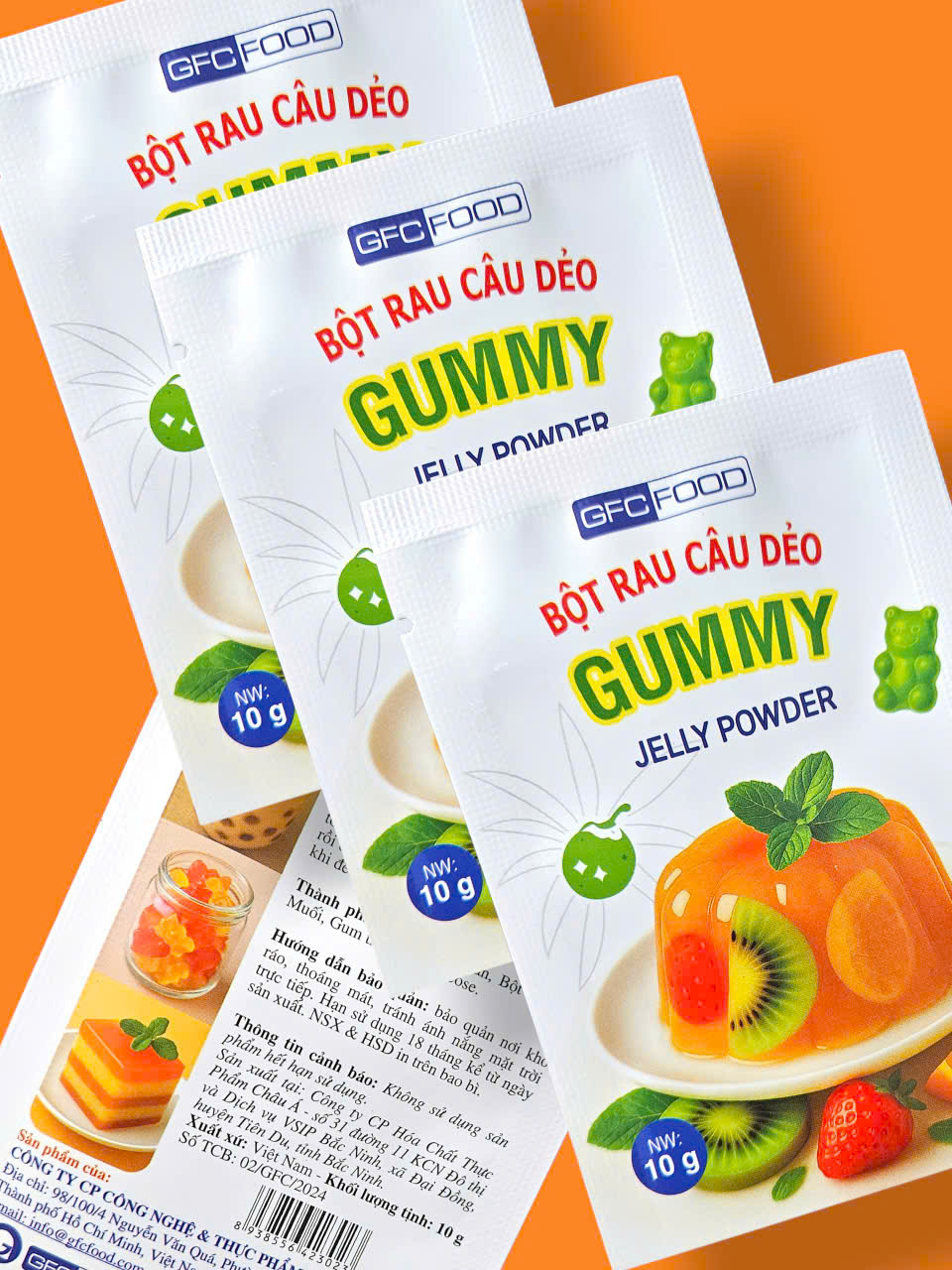 Bột rau câu dẻo Gummy 10g (hộp 12 gói)- Topping trà sữa, Rau câu dừa chuẩn vị Bột rau câu dẻo Gummy 10g (hộp 12 gói)- Topping trà sữa, Rau câu dừa chuẩn vị