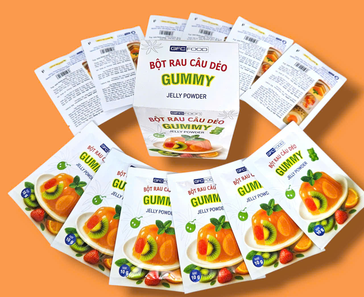 Bột rau câu dẻo Gummy, hộp 12 gói x 10g